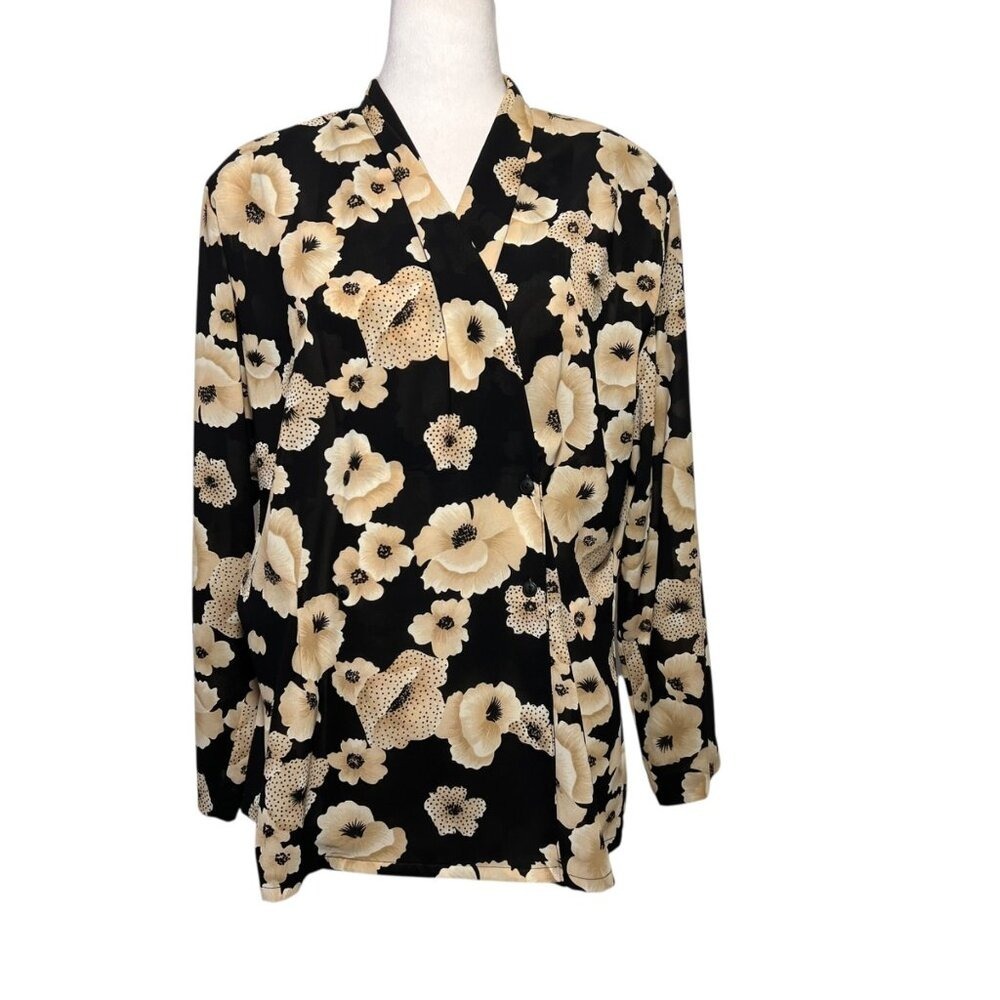 Vintage Pendleton Blouse Womens Medium Country Floral Button Down Rustic Boho